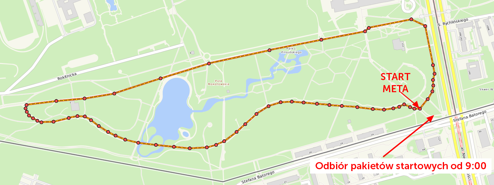 Mapa trasy biegu 2026